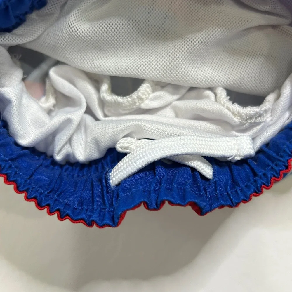 Kids Paw Patrol Swim Trunks Blue Red Paw Print Elastic‎ Size 2T